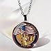United States 250th Anniversary Ornament, 1776-2026, Metal Fashion Pendant Necklace, (Includes pendant and necklace), 18 Inches, Silver (1, C7)