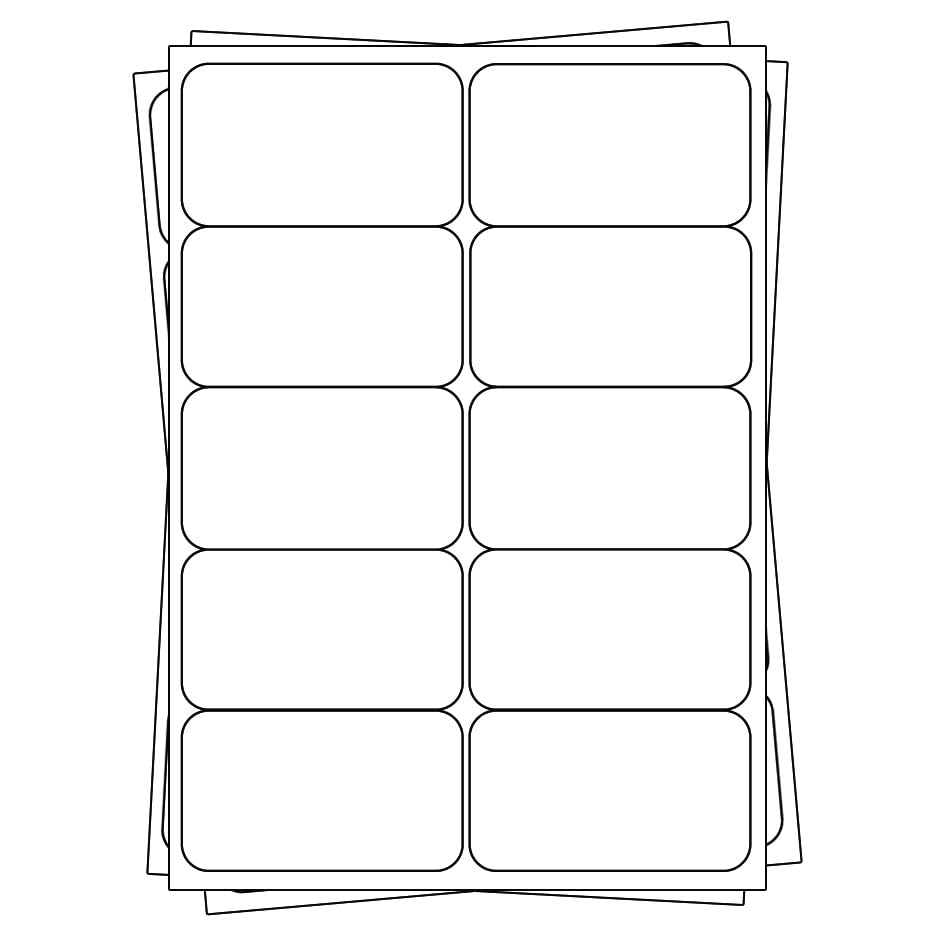 Oxbridge® Matt White Self Adhesive Labels - 99.1mm x 57.3mm 10TV LL10 L7173 J8173 - Suitable for Inkjet & Laserjet Printers - 10 Labels Per Sheet (5 Pack = 250 Sheets)
