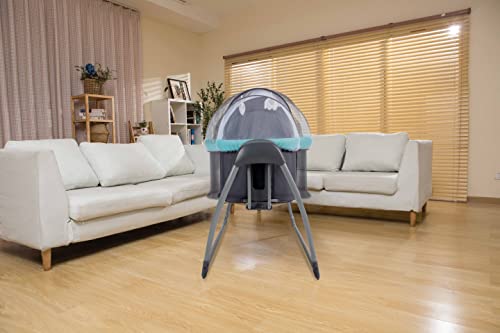 Mastela Berço Techno Bluetooth Chumbo E Verde