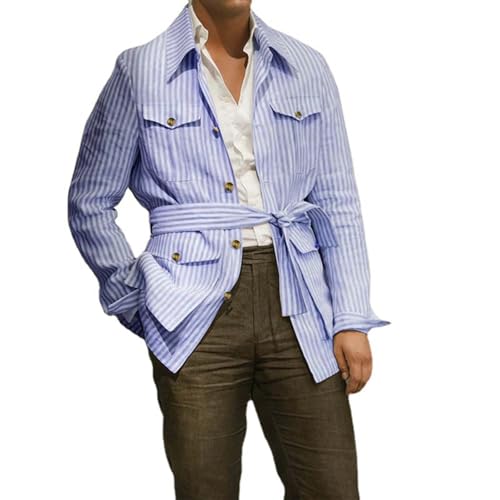 Chemise rayée à manches longues et t-shirts cargo respirants