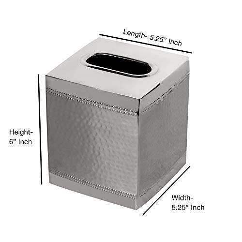 Nu Steel HUDSON / HS9H Bathroom & Desk Tissue Box Holder In Premium Polished Stainless Steel thumb #3
