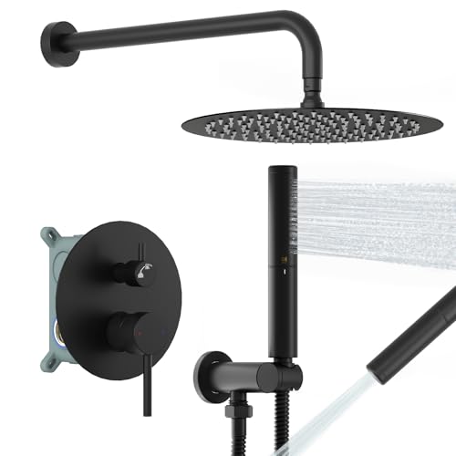 BESy Shower System with 10 Inch Round Rain Shower Head