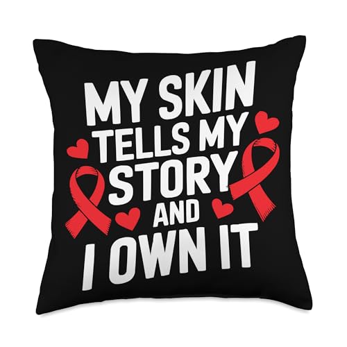 Rosacea Awareness Skin Disease Facial Redness Throw Pillow