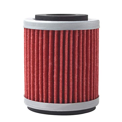 AHL 142 Oil Filter for Yamaha YFM350FW Big Bear 346 1990-1998 YFM350FW Big Bear 350 1986-1989 YFM400 Big Bear 4X4 384 2000 2004-2006 (red)