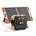 FlashFish 98Wh Estacion de Energia con Placa Solar Portatil 60W, Generador Solar de CA 230V,120W(240W Pico), Generador Electrico con luz LED, Portable Power Station para Camping,Cortes de Luz