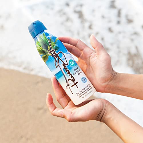 Panama Jack Continuous Spray Sunscreen - SPF 50, Broad Spectrum UVA/UVB Protection, PABA, Paraben, Gluten & Cruelty Free, Water Resistant (80 Minutes), 5.5 OZ (Pack of 1)