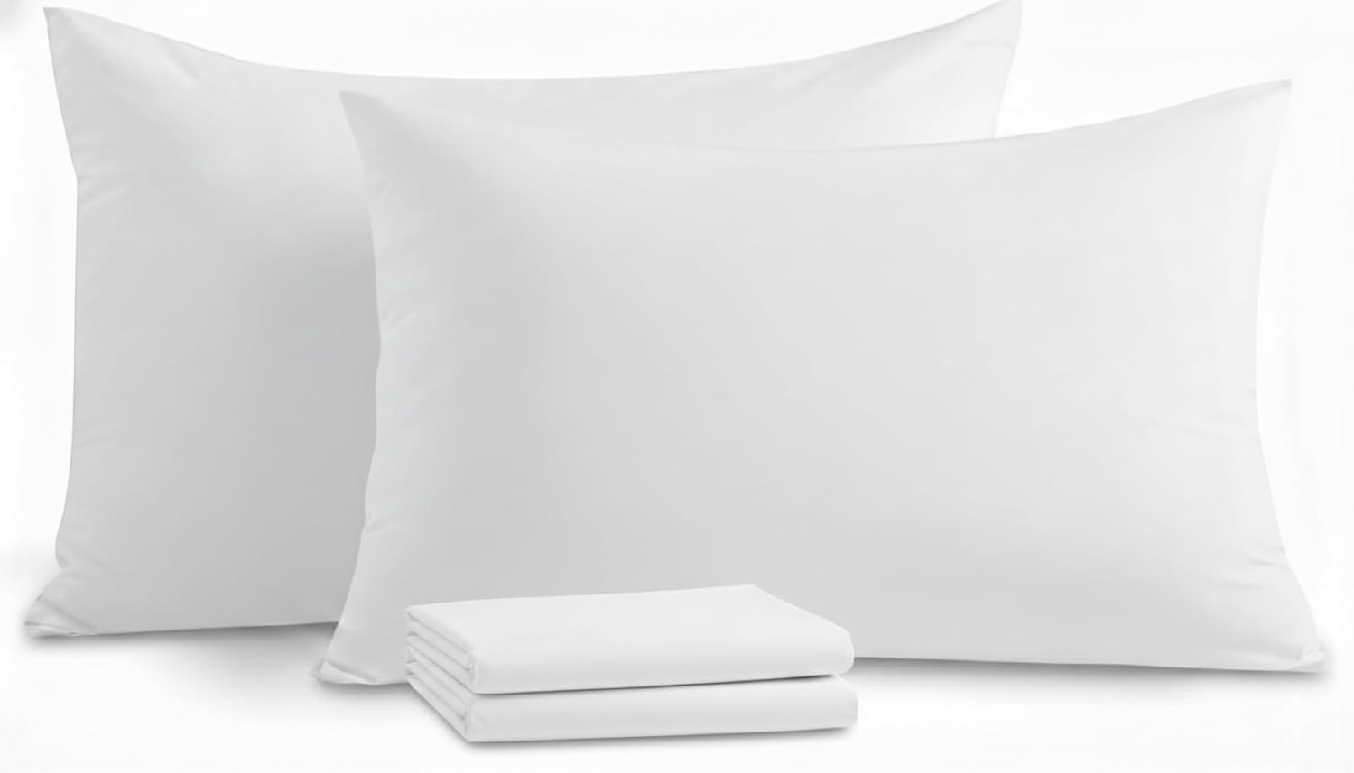 Yorkshire Bedding White Pillow Cases 12 Pack 100% Soft Brushed Microfiber Hypoallergenic Pillowcases with Envelope Closure - Fade & Stain Resistant Housewife Pillow Covers (50 X 75 Cm)