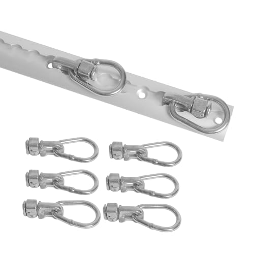 OldBones L-Track - Ajuste de Doble Perno con Anillo Elipses, Amarre de Pista L, Puntos de Anclaje para Transporte de Carga, Camiones Pertain, Remolques, Autos