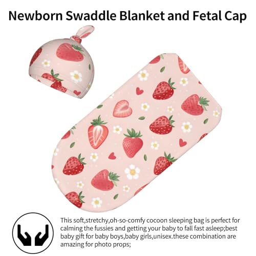 Image of 3D Print Food Newborn Swaddling Blanket Beanie Hat Funny Blanket Sleeping Bag New Born Sleep Sacks for Boys Girls