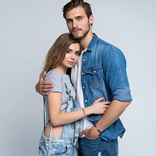 COAI Long Distance Stone Matte Onyx Compass Matching Couple Bracelets2