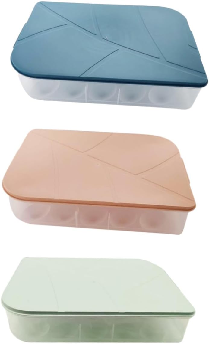 Artibetter 3pcs Egg Storage Trays Refrigerator Egg Box Holder Stacking Carton Organizer Fridge Keeper