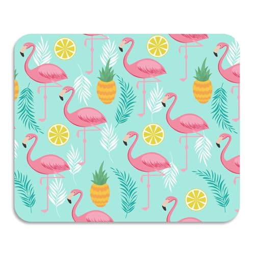 Alfombrilla Escurreplatos 41X46CM, Flamencos Rosados, Piñas Y Hojas Exóticas sobre Verde Azulado Drying Mat Lavable Estera Fregadero Secado Rápido Antideslizante Alfombrilla De Secado De Platos