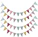 Wimpelkette Outdoor 4 Stück Girlande daraußen Wimpel Banner Mehrfarbig Stoff Dreieck Flagge Bunting für Hochzeit Party Weihnachten Geburtstagsfeier (4.2M 12Pcs Wimpel/Jede Girlande) (4.2M)