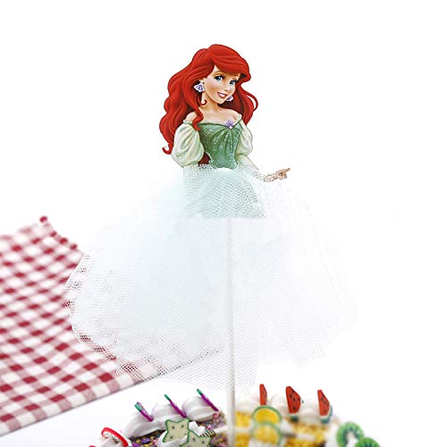 Yurnoet 7Pcs Cupcake Topper Picks – Princess Themed Cupcake Toppers For Kids Party（Anna, Ariel ,Cinderella, Elsa, Sofia ,Snow White ） #TOP2
