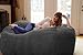 Chill Sack Bean Bag Chair: Huge 6' Memory Foam Furniture Bag and Large Lounger - Big Sofa with Soft Micro Fiber Cover - Charcoal