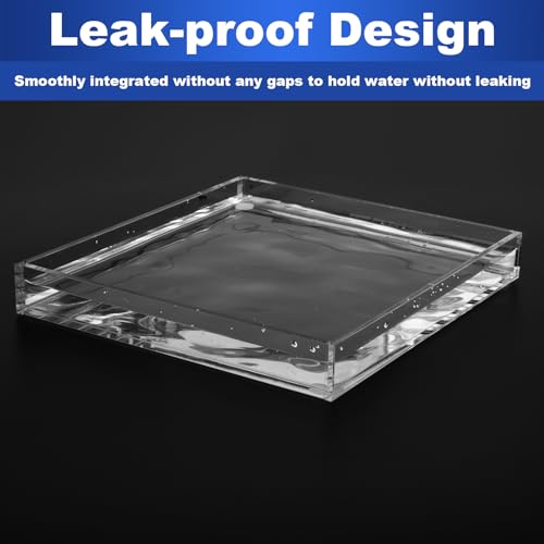 Acrylic Humidifiers Tray for LEVOIT Top Fill Humidifiers 2.5L Tank, Leak-Proof Tray for Humidifiers, Anti-Slip & Moisture-Proof Humidifier Tray Floor Drying Stand for Floor Surface and Blanket, Clear