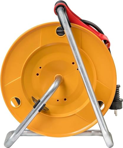 Carrete de cable Brennenstuhl de 33 metros con 4 tomas de corriente y manija cablepilot 6