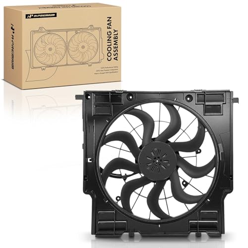 A-Premium Engine Radiator Cooling Fan Assembly Compatible with BMW Models - G01 Series X3 2018-2023, G02 Series X4 2019-2023, 2.0L