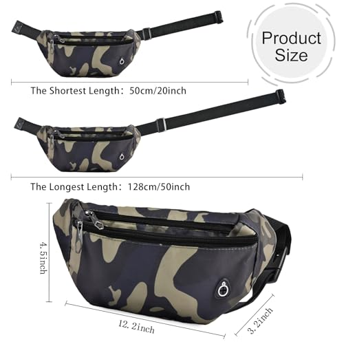 Image of Fanny Pack for Women Men,Crossbody Fanny Pack Water Resistant Sports Waist Bag Pack, Belt Bag for Travel Hiking Running