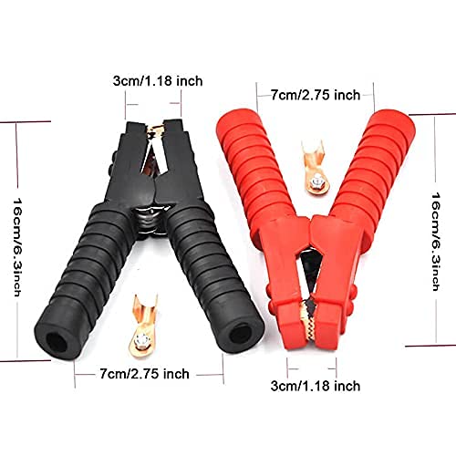 2 Pairs/4 Pcs Of Xincol Tx-100 Heavy Duty Battery Clip Replacement Booster Cable Clamp Set Can Be Connected With 1# Awg Wire #TOP2