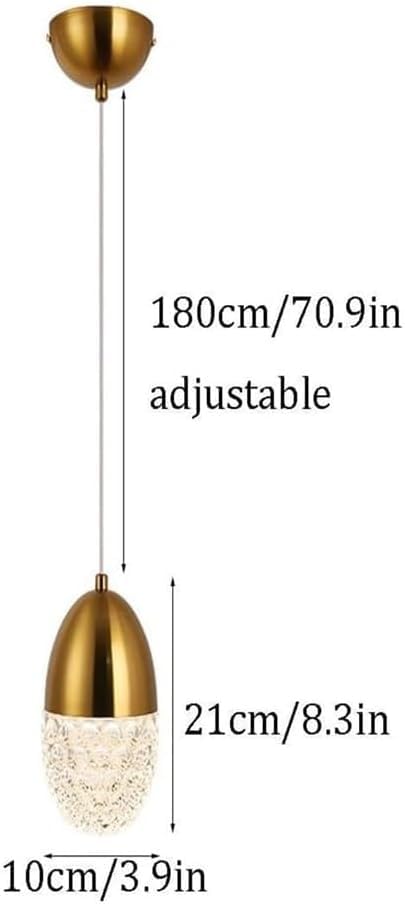 Lampe suspendue cordon réglable pour ajuster l'éclairage des plafonds bas - 6
