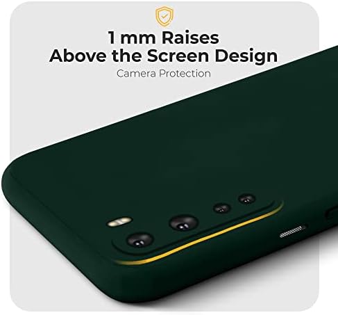Moozy Minimalist Series Silicone Case for OnePlus Nord, Midnight Green - Matte Finish Lightweight Mobile Phone Case Ultra Slim Soft Protective TPU Cover with Matte Surface