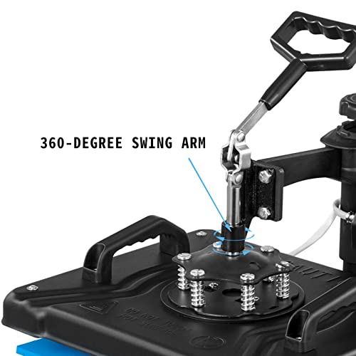 Prensa térmica 5 en 1 Clamshell 12 x 15 pulg 1250W miniatura 5