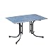 Produktbild greemotion Tisch Laos anthrazit/grau, platzsparend klappbar, Terassentisch mit Niveauregulierung, Tisch mit witterungsbeständiger Slim-Tischplatte, Gartentisch mit pulverbeschichtetem Stahlgestell