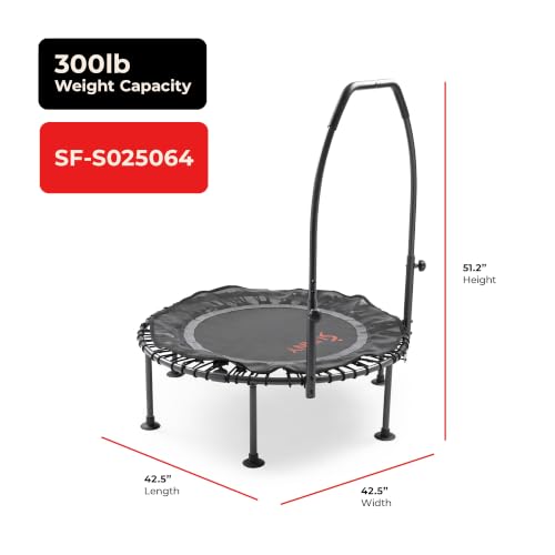 Sunny Health & Fitness 40” Bungee Exercise Trampoline, Adjustable Handlebar - image 8