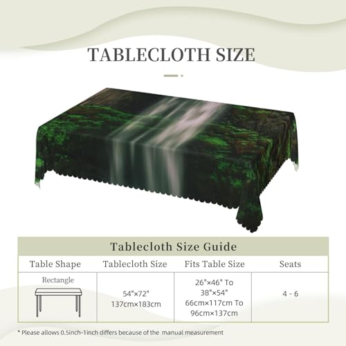 Nappe imperméable anti-huile et lavable en machine imprimé cascade 137x183