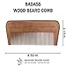 Badass Beard Care Wood Beard Comb for Men - Fine Tooth, Anti-Static