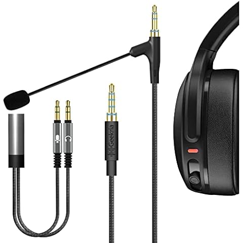 GEEKRIA QuickFit Boom Mic Cable para juegos compatible con Skullcandy Hesh Cover