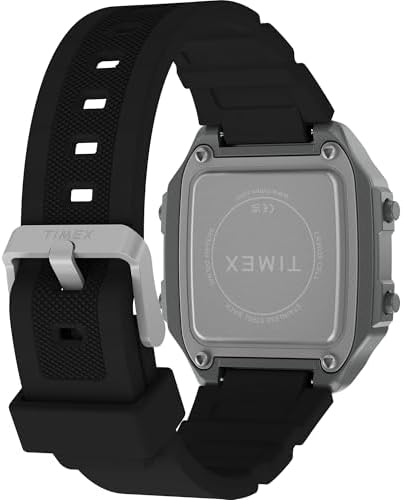 Timex Men's World Time Digital 40mm Watch - Black Two- Piece Digital Dial Silver-Tone Case - 4