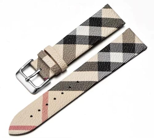 Image of Replacement 20MM Compatible For Burberry Leather Watch Band Strap NEW