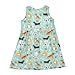 Vozoza Cute Dogs Green Summer Girl Dresses Cotton Dress Sleeveless Toddler Girl Outfits Fashion Girl Clothes Size 8