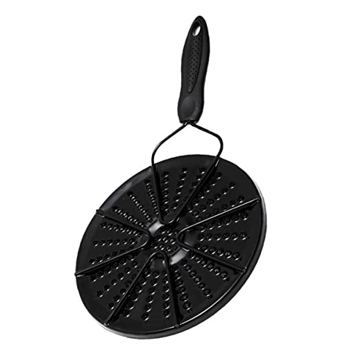 RORPOIR 1pc Enamel Heat Diffuser for Induction Cooktops Versatile Hob Adapter Plate for Non-induction Cookware Black for Soup and Quick Defrosting