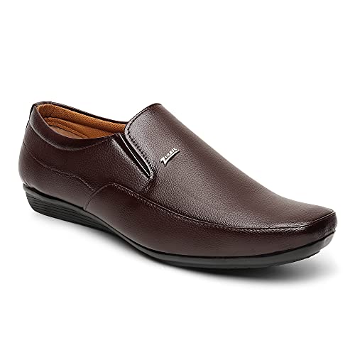 Image of Zixer Synthetic Leather Mens Formal Shoes || Office Formal Shoes Men Stylish|| Formal Shoes for Men Leather Look Slip On