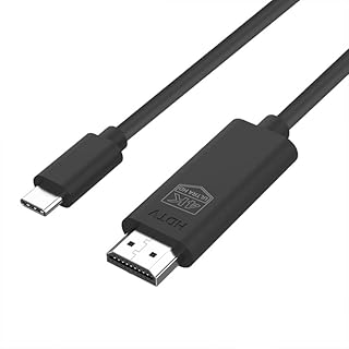 كابل نوع C الى HDMI 4K بطول 1.8 متر من ون تين، يدعم دقة تصل الى 3840×2160 عند 30 هرتز 4K 30 ومتوافق مع الاصدارات السابقة 720، 1080 بيكسل , حاسوب محمول