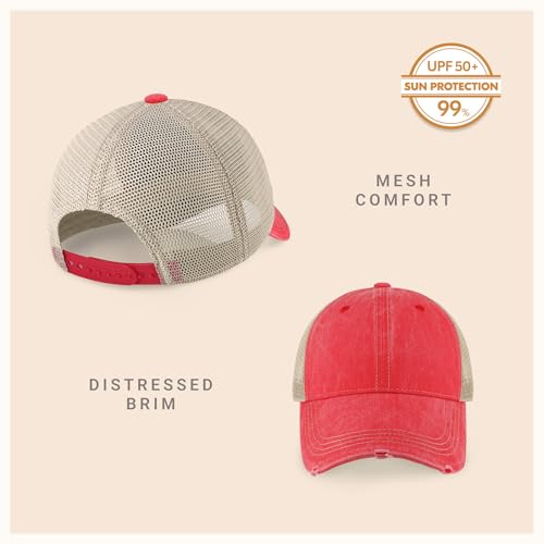 Image of ChoKoLids Vintage Distressed Trucker Hat Adjustable Back Unisex Headwear