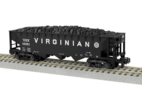 Lionel American Flyer Virginian 3 Bay #20681 S Gauge Model Train Hopper with Removable Coal Load -  2219335