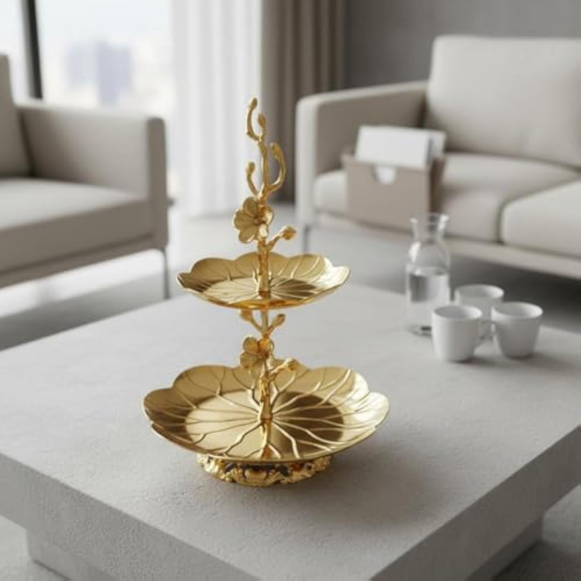 2-Tier Fruit Plate with Ornate Details