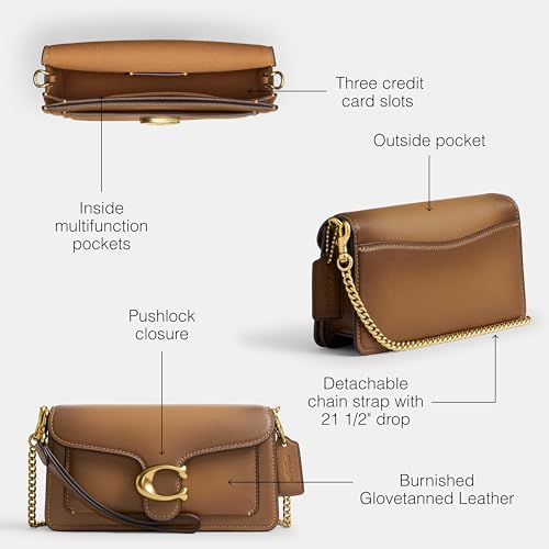 Coach Tabby 19 Shoulder Bag with Burnishing, B4/Honey Brown3