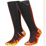Heated Socks for Men Women, Rechargeable Battery Heated Socks with 4 Heat Settings, 5000mAh Electric Socks for Winter Outdoor Work Skiing Hunting Camping Hiking Fishing Cycling