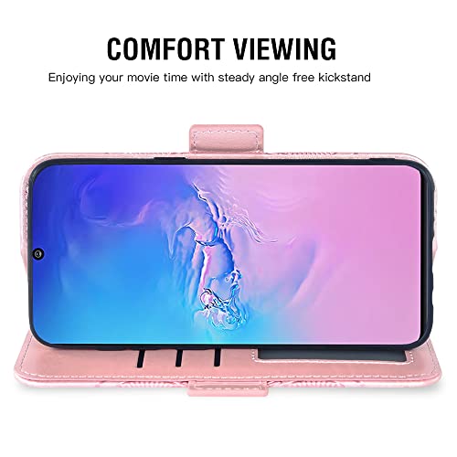 Asuwish Compatible With Samsung Galaxy S10 Lite Wallet Case And Tempered Glass Screen Protector Leather Flip Cover Card Holder Cell Phone Cases For Glaxay S10Lite S 10 10S Galaxies A91 Women Rose Gold #TOP3