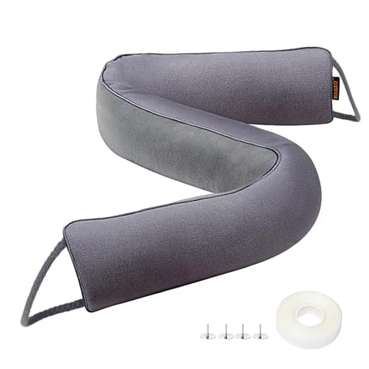 MAGZO Door Draft Stopper 36 Inches Length x 4 Inches Width, Weighted Under Door Noise Blocker, Gray