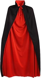 1.4Meters/55Inch Unisex Halloween Vampire Costume Cosplay Cloak Cape Prop Dual-Layer Adult's Masquerade Supplies Black