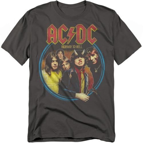 Popfunk ACDC Highway to Hell Album T Shirt (Large) Charcoal