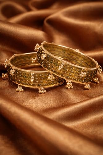 Image of Shining Diva Fashion 16 Pcs Trendy Stylish Glass & Kashmiri Ghungroo Bangles Set for Women & Girls | Traditional Festive Wedding Party Jewellery
