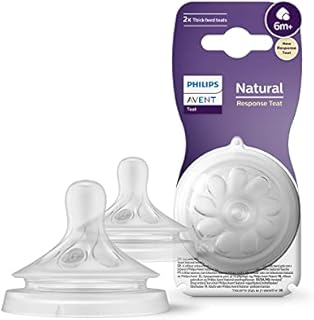 Philips Avent Responsywny smoczek do karmienia Natural 3m+, 2 szt. (model SCY964/02), Wypływ 4-3m+