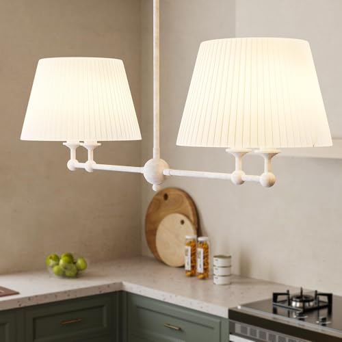 Maxax 4-Light Linear Chandelier Kitchen Island Light Fixture for Dining